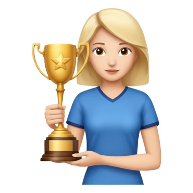 generate an emoji for this phrase, Start strong to earn trust and be noticed. End strong to be remembered. make it a female sticker