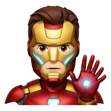 Iron man pinching loki on face  sticker