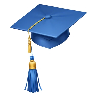 Light yellow graduation cap blue tassel  sticker