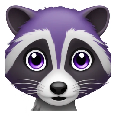 Purple raccoon  sticker