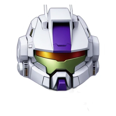 purple and green gundam rx-78-2 face Vs fox and white bear sticker