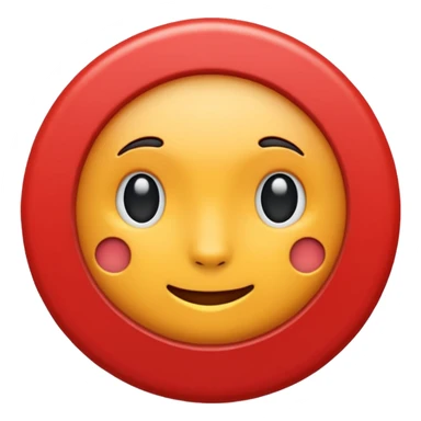 bolinha sólida vermelha para marcar início de frase sticker