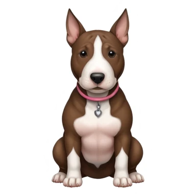 brindle english bull terrier dark brown sticker