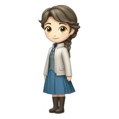 Elsa schoolgirl tokyo-tower sticker