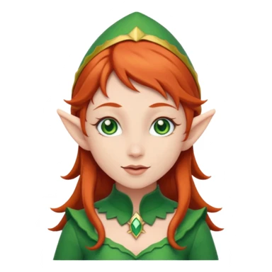 Redhead elf sticker