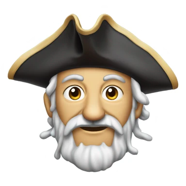 An old pirate with tentacles instead of a beard  sticker