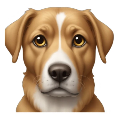 Chien avec des coeurs dans les yeux sticker