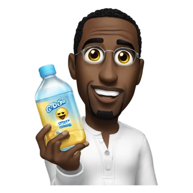 P diddy with baby oil in his hand sticker