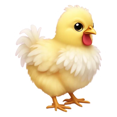 a baby chicken with hearts sticker