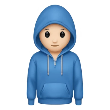 hoodie blu no laces no faces sticker
