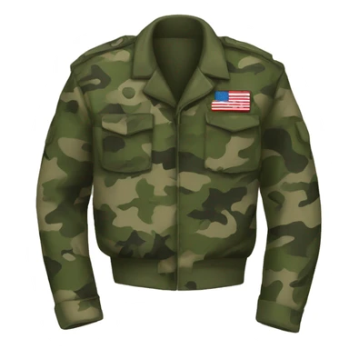 military jacket camouflage no flags sticker