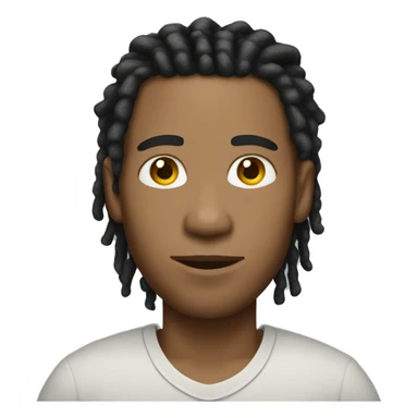 light skin man with short dreads sticker