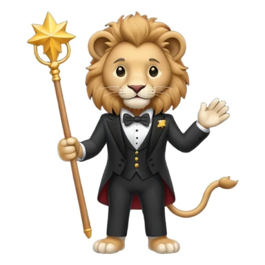 Magician lion body sticker