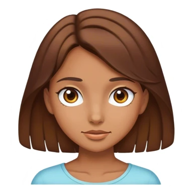 Girl brown hair sticker