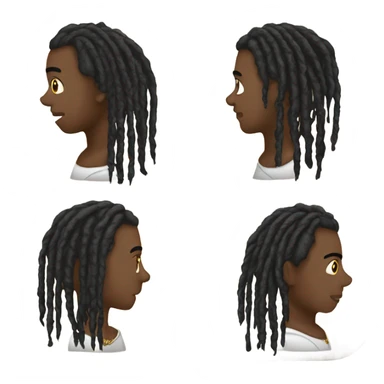 Black man with fade dreads wearing gold chain sticker
