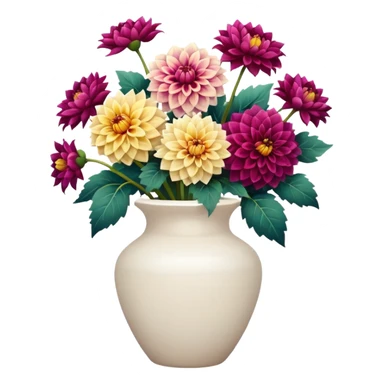 flower vase dahlias  sticker