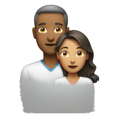 Man behind woman sticker