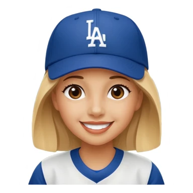 Girl at dodgers game sticker
