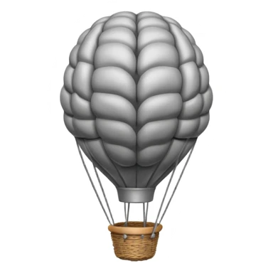 Globo aerostatico con forma de cerebro sticker