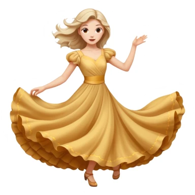 Dancing girl sticker