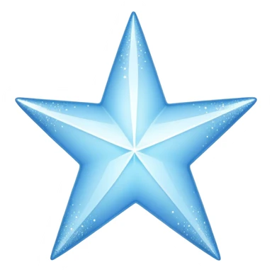 pale blue star sparkle sticker