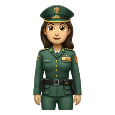 Mujer Guardia Civil española sticker
