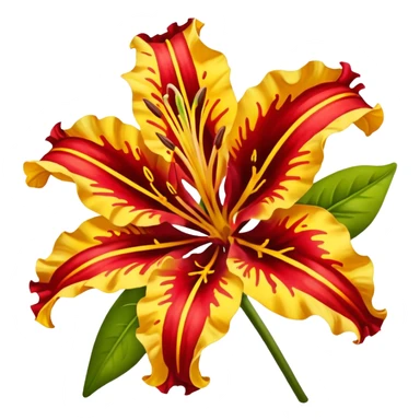 Gloriosa lily sticker