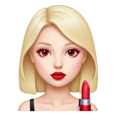 girl with lipstick  sticker