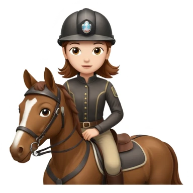 jeune fille a cheval sticker