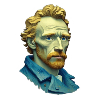 Van Gogh avec les yeux bleus sticker