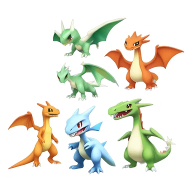  Latios-Silvally-Flygon-Charizard-Fakémon Full Body sticker