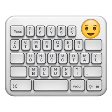 teclado, teclas resaltadas, estilo emoji de iPhone sticker