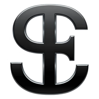 $ dollar black symbol sticker
