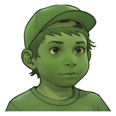 realistic portrait of a boy sticker