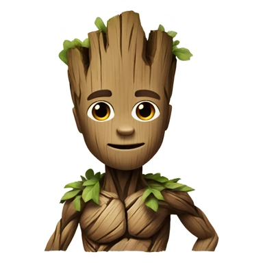 groot with mullet haircut sticker