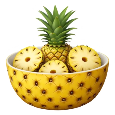 Pineapple slice in a bowl  sticker