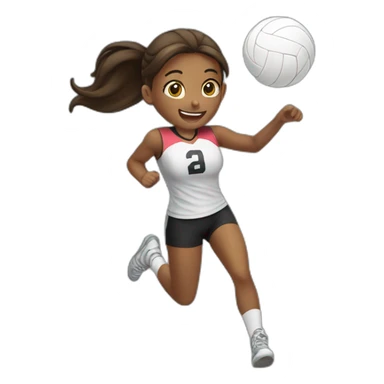 girl,volleyball,jump sticker