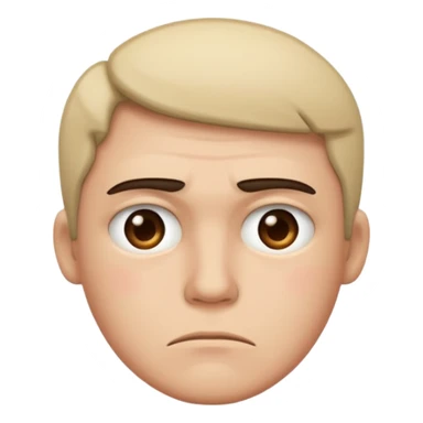 Diagonal frown sticker