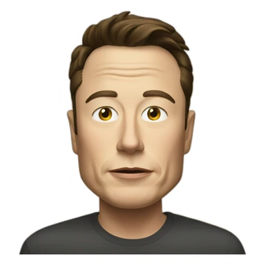 Elon musk in tolet sticker
