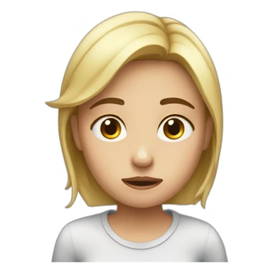 a girl dreading and having existential crisis sticker