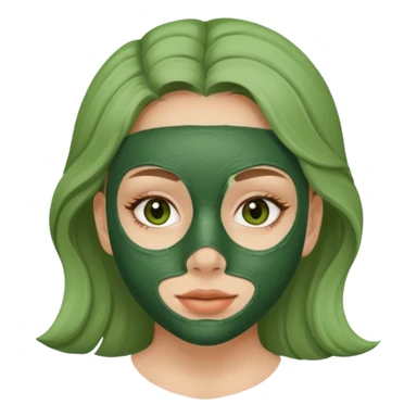 girl with clay face mask on sticker
