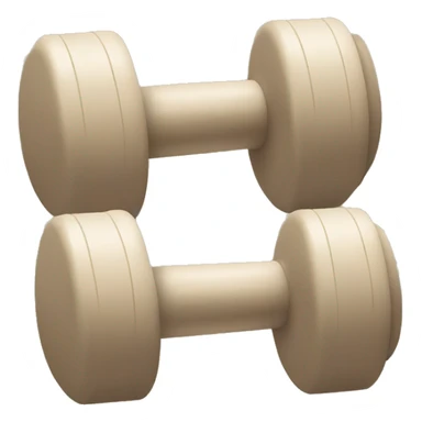 beige dumbbells sticker