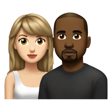 taylor swift and kanye west sticker