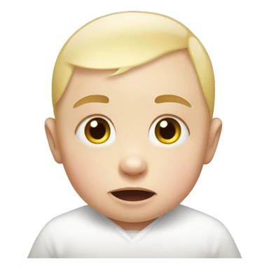 white baby is crying sticker