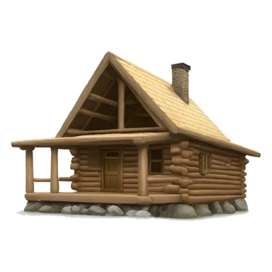 A frame log cabin sticker