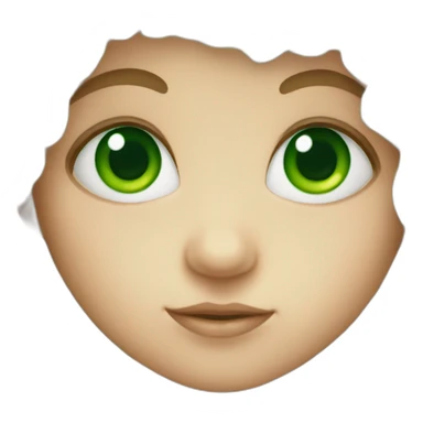 Baby emoji with green eyes sticker