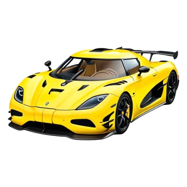 Koenigsegg Agera RS - Koenigsegg (Model Year: 2020) (Iconic colour: Yellow) sticker