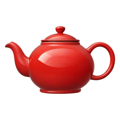 talking teapot red  sticker