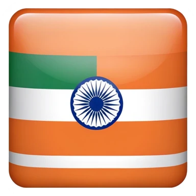 make a square emoji of the Indian flag  sticker
