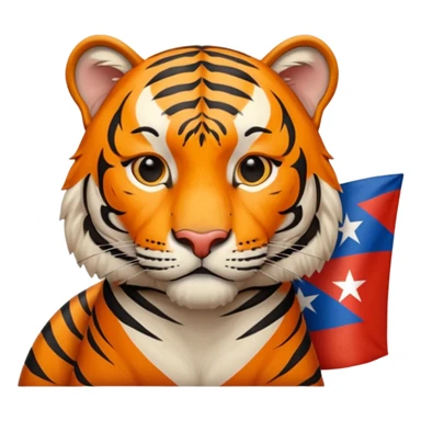 Quiero un tigre mezclado con la bandera cubana. Porque no apodan el tiger y soy de cuba sticker
